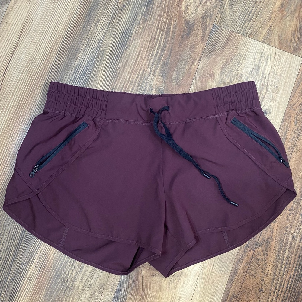 Zyia zipper plum fierce shorts xl